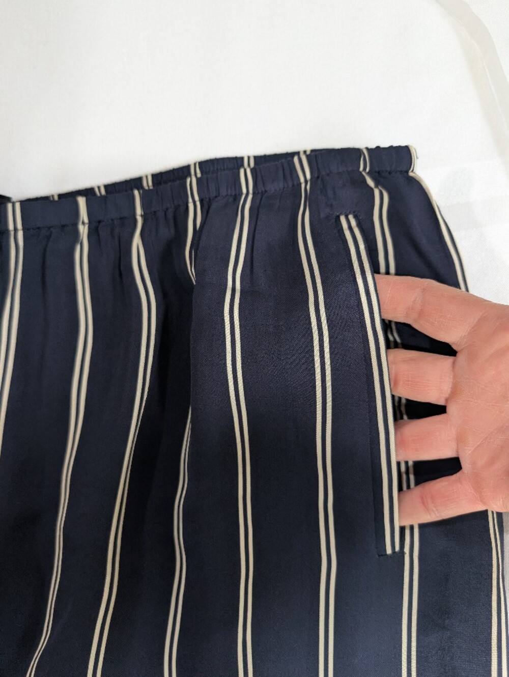 J Crew Petite Cosmo pant in stripe CP955 Size S NWT Navy White - Picture 8 of 9